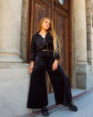 Culottes en plush corduroy